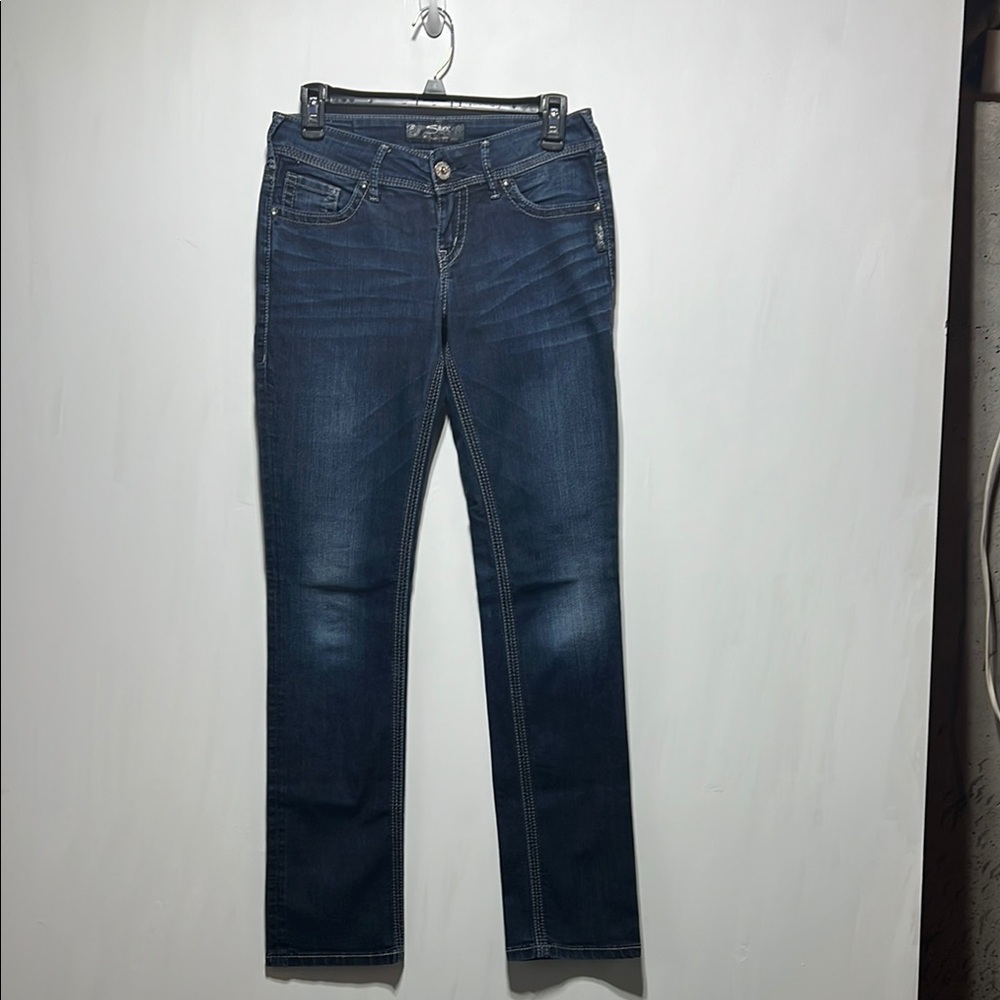 Silver Jeans Women’s Blue Straight Leg Denim size 26